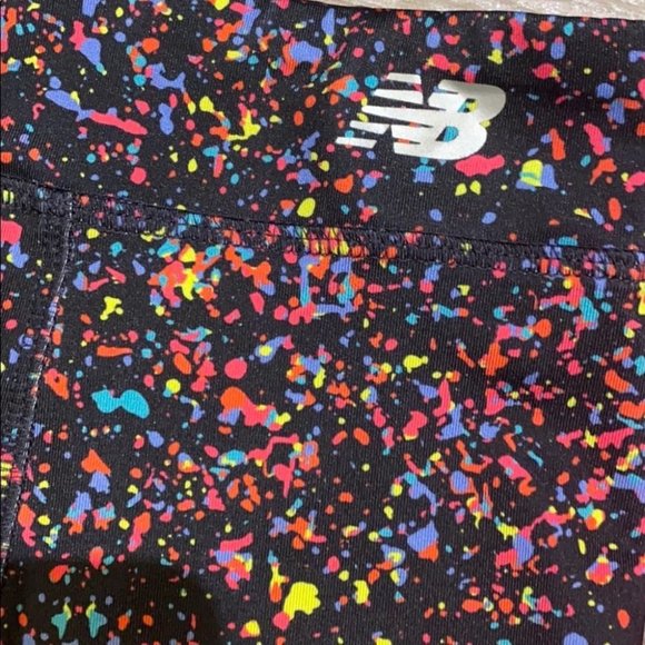 New Balance Kids Girl Pink Shine T-Shirt Splatter Paint Leggings Outfit Size 3T - Picture 5 of 5